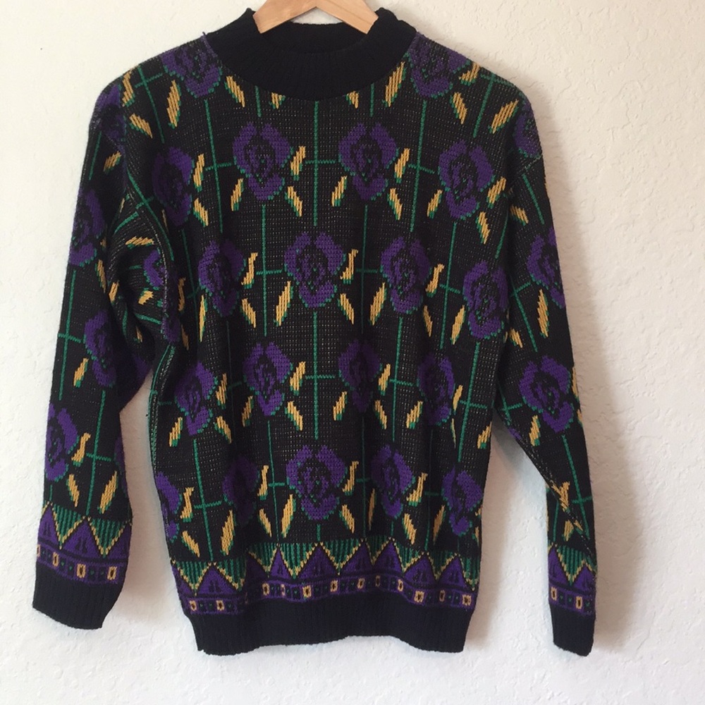 Vintage Floral Sweater